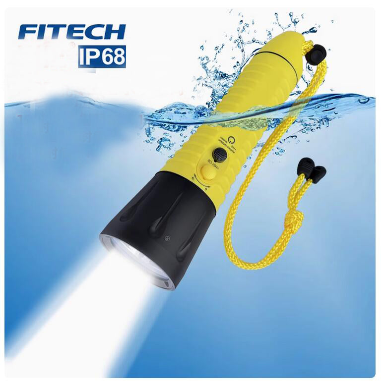 FITECH F12 PRO Scuba Diving Flashlight Built-in 10200mAh Battery 1000 –