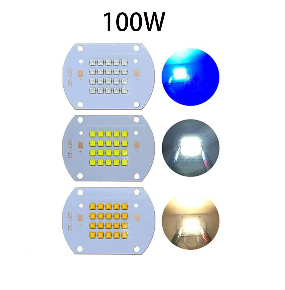 High Power 100W XTE-LED Chips Cold White Warm White Royal Blue 450-455nm Diode Lamp Kit for Coral Fish Tank Aquarium light
