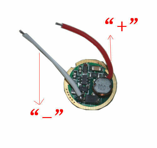 Single Mode 17mm 2.4A Flashlight Driver Circuit Board Torch FOR 10W LED Bulb
