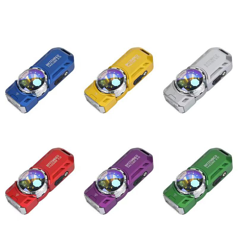 MATEMINCO TACUBE 3.0 EDC RGB Rotary Dial Flashlight 1550lm Type-C Rechargeable UV 395nm LED Torch