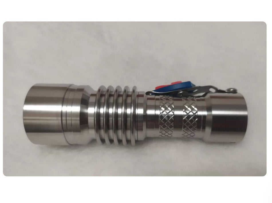 Stainless Steel 10W LED Customized EDC Flashlight With Clip(1x 18350)