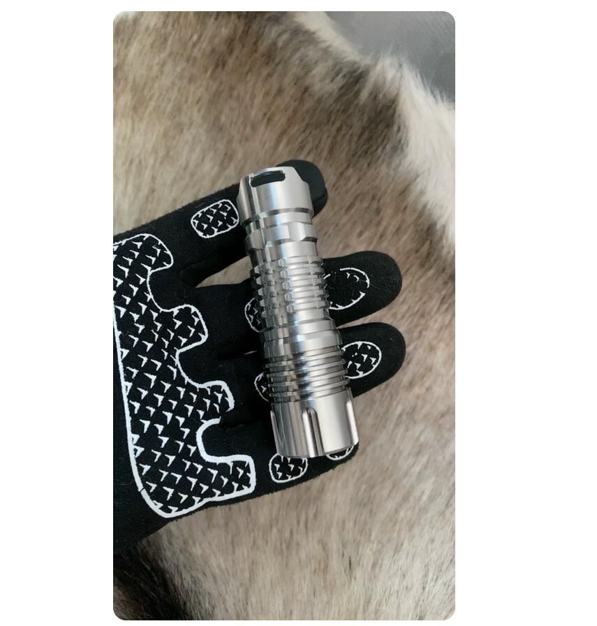 Stainless Steel 18650 18350 Customized Silver EDC Flashlight