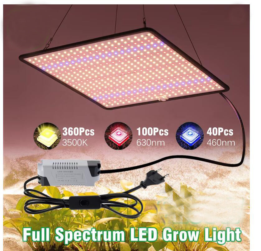 40W High Power 500 LEDs Grow Chip Full Spectrum Phyto Lamp AC85-240V For Indoor Grow Tent Plants Growth Light
