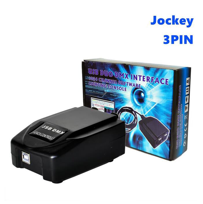 Jockey 3PIN USB 2.95 DMX Interface 1024 Channel Software USB DMX PC 3D Stage Lighting Controller only for WINXP /WIN7 WIN10