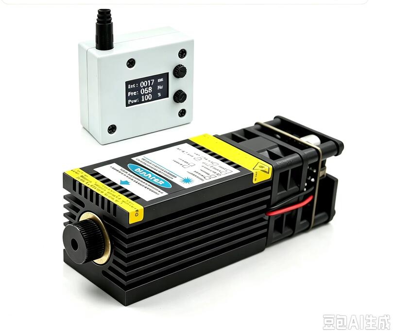 12V 488 Cyan Spot Light Mini Focusable Head DIY Module With Cooling Fan For Engraving