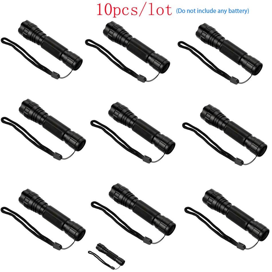 10PCS/Lot Ultra Fire WF-501B Single Mode Flashlight 10W 6500K LED 1000 Lumen Torch (1x 18650 /2x CR123A)