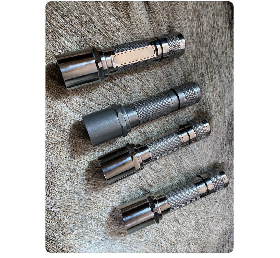 Titanium TI Customized Silver 700 Lumen Tactical Flashlight (1x 18650)