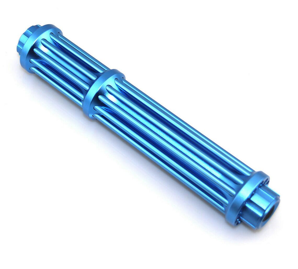 Long Range 1500 Meters Green Beam LED Flashlight Constant Switch With Metal Case-Blue Case