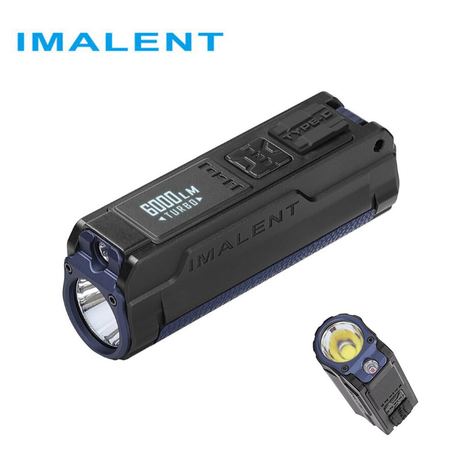 IMALENT BL70 EDC Flashlight 6000 Lumens OLED Display USB Type-C Rechargeable With Red Light