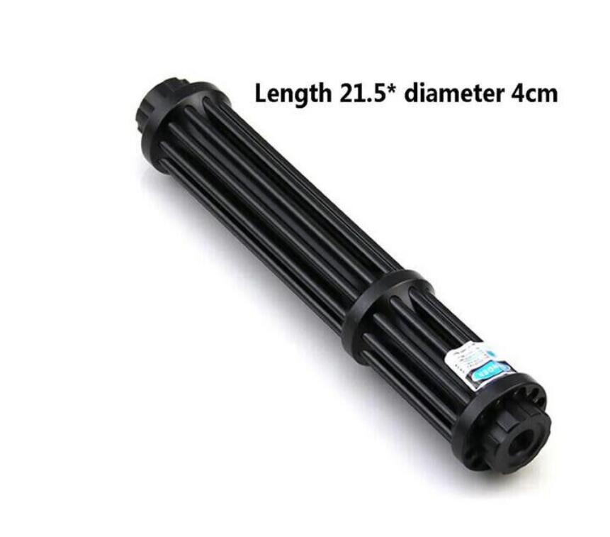 Long Range 1500 Meters Green Light Visible Beam LED Flashlight Constant Switch With Metal Case-Black Case