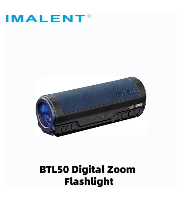 IMALENT BTL50 Digital Zoom Flashlight 3000LM 916M USB-C Rechargeable IP56 Waterproof Torch