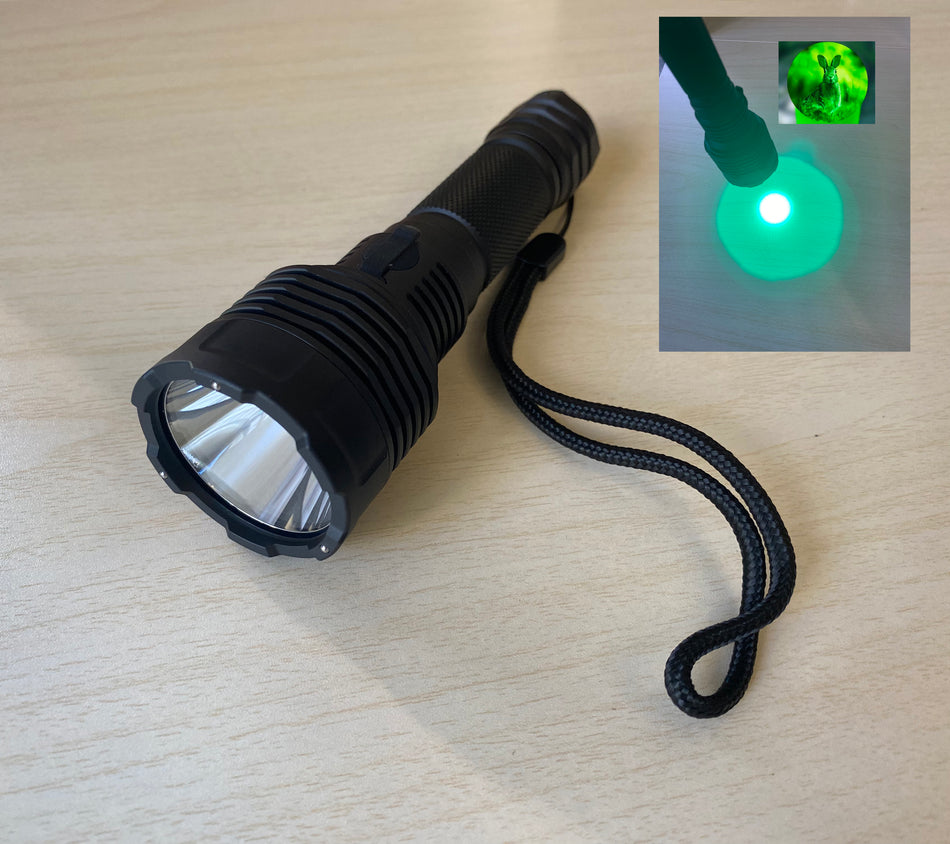 C8H Green LED 300Lumen Hunting Flashlight USB Type C Rechargeable