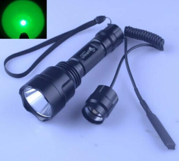 Ultra Fire C8 Green Light 300 Lumen 150 Meter Single Mode Hunting LED Flashlight With Remote Switch