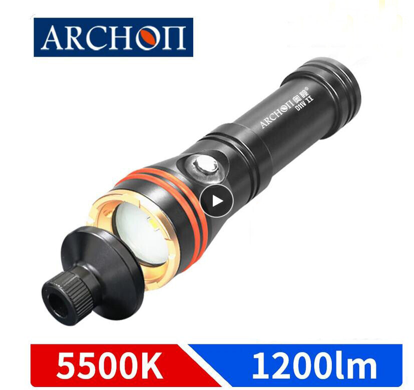 Archon D11v-ii Diving Video Light 1200 Lumens Underwater Flashlight Support Power Indicator with Snoot Par