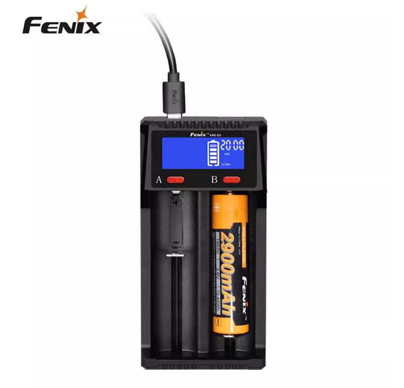 Fenix ARE-D2 USB Charging LCD Battery Charger FOR 18650 18350 21700 26650 14500 AA AAA