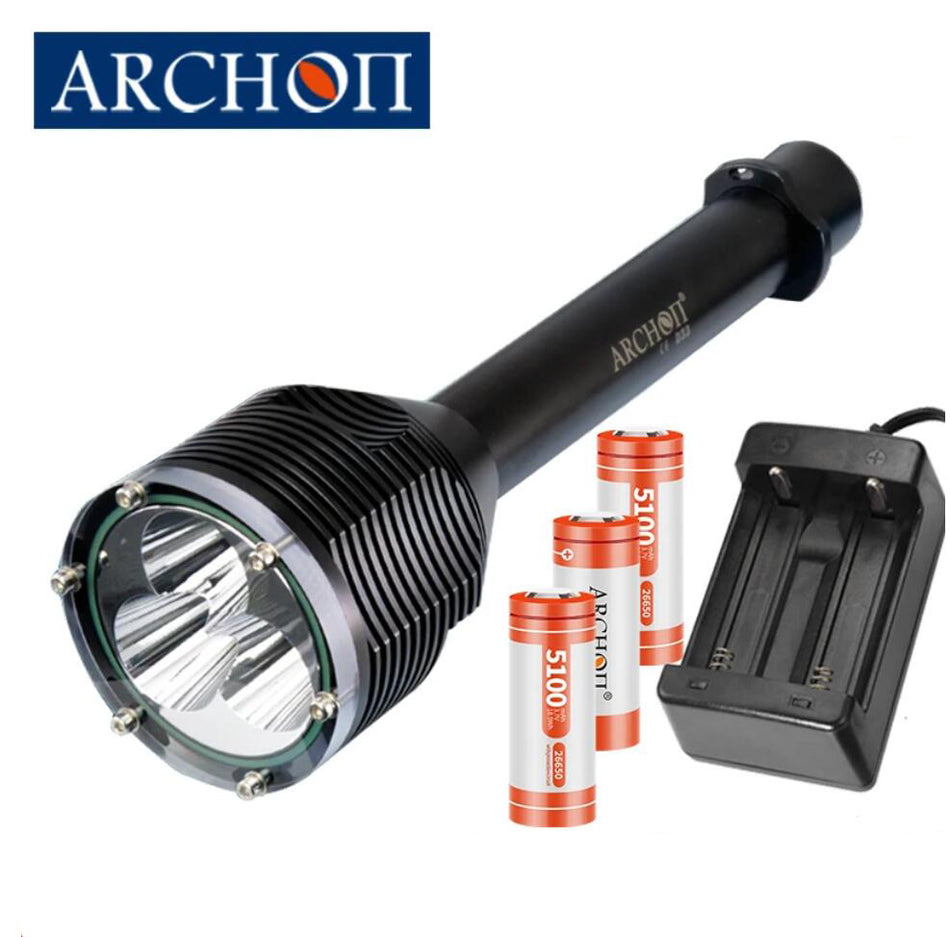 ARCHON D33-W39 Scuba Diving Light 3000 lumen Dive Flashlight Underwater 100m + 3X Battery + Charger