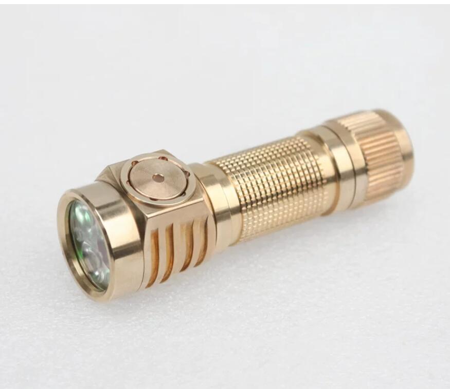 Emisar D3AA Yellow Copper 14500 AA Mini EDC Flashlight