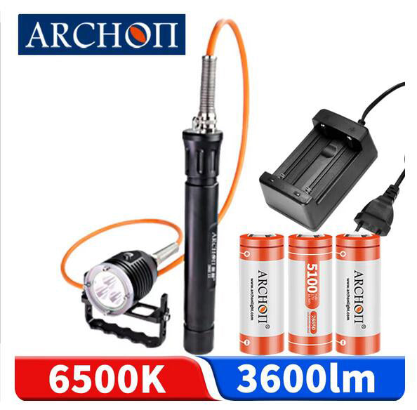 ARCHON D30 II Scuba Canister Diving Light Robot Dive Flashlight 3600 Lumen Underwater 100m