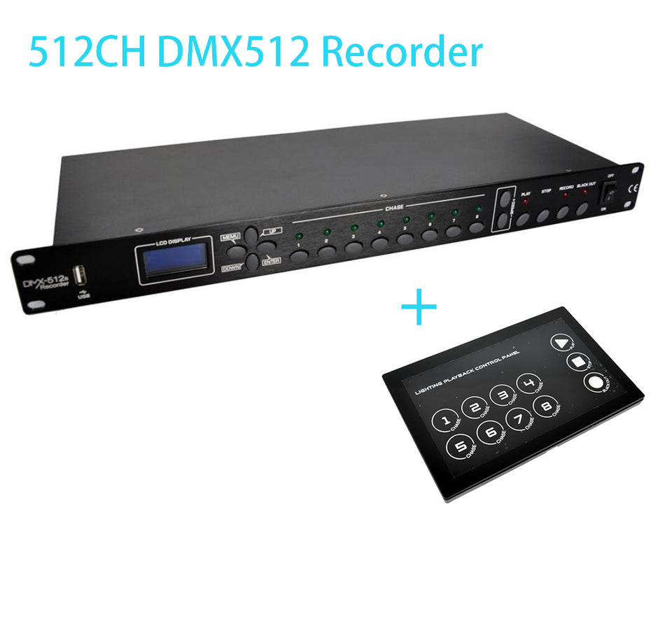DMX512 Recorder With Powercon Audio RJ45 LCD Playback Control Panel For CLUB KTV