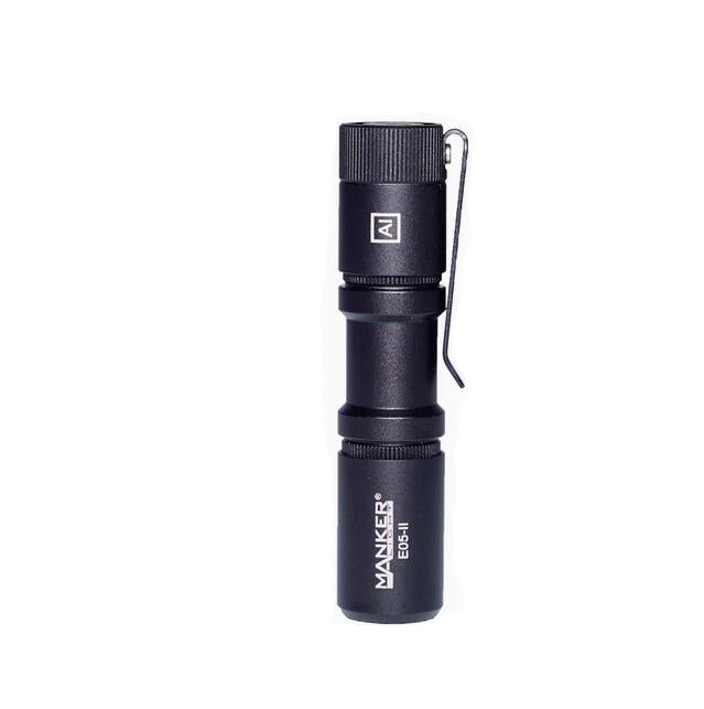 Mankerlight E05 II EDC Mini Flashlight 1300 Lumens AA/14500 (Black )