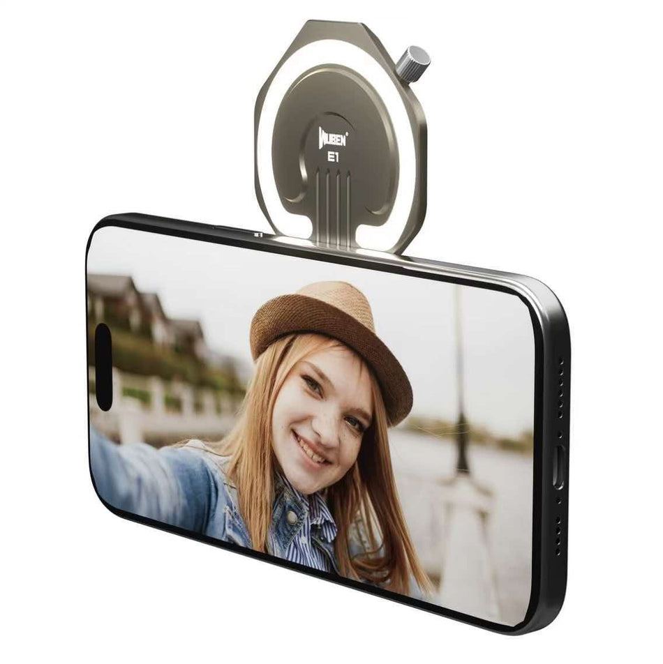 WUBEN E1 Titanium Alloy EDC Rechargeable Mobile Cell Phone Selfie Light Portable Ring Light