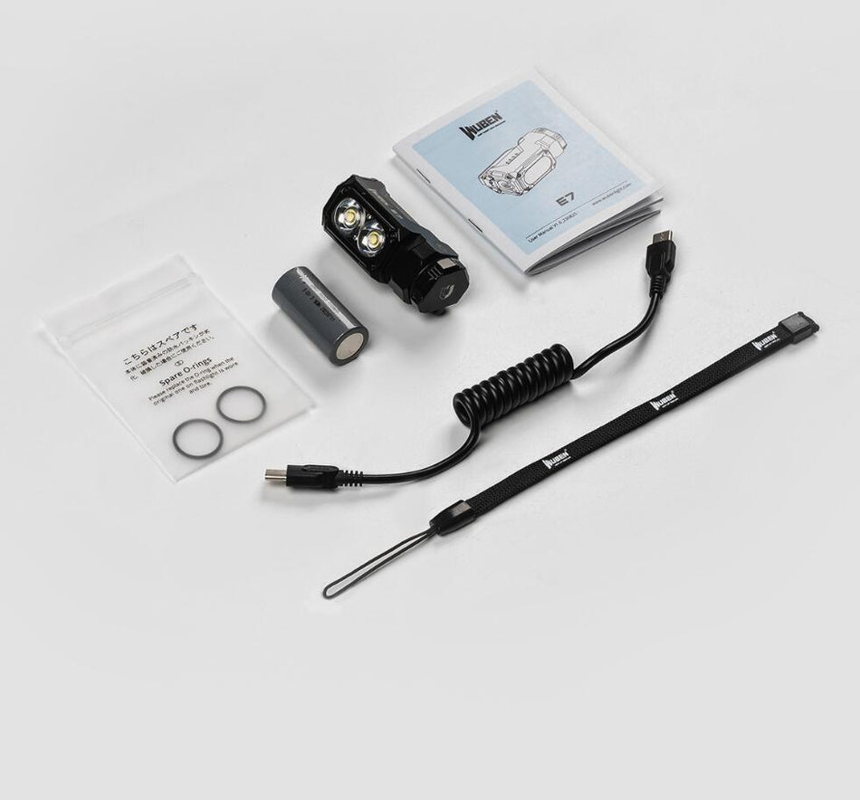 WUBEN E7 Dual Led 1800Lumens USB C Recheargeable Lightweight Headlamp Flashlight