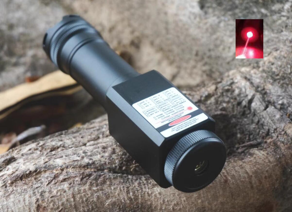 638 Orange Red Line Beam Adjustable Focus Long Range Flashlight ( 1200)