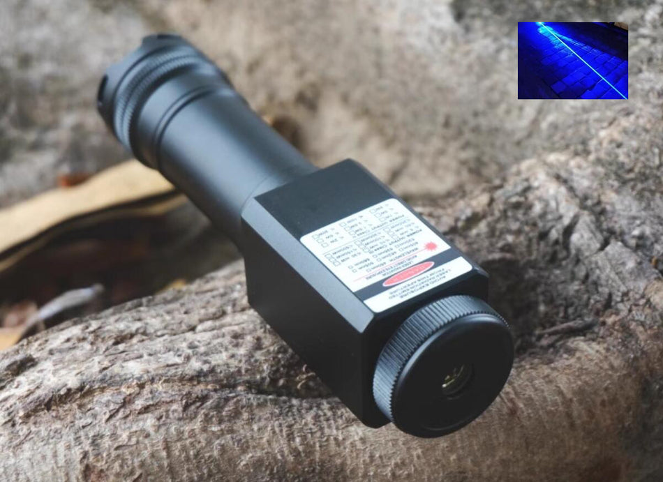 465 Sky Blue LED Beam Adjustable Focus Long Range Flashlight (5000)