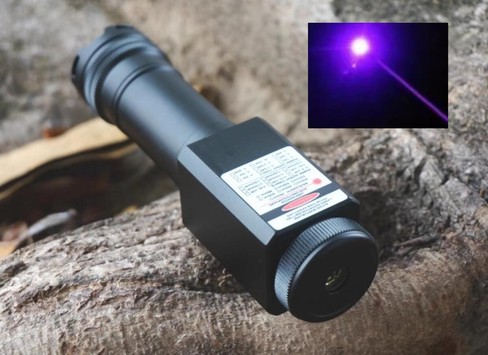 420-424 Blue Purple Light Beam Adjustable Focus Long Range Flashlight (2000)