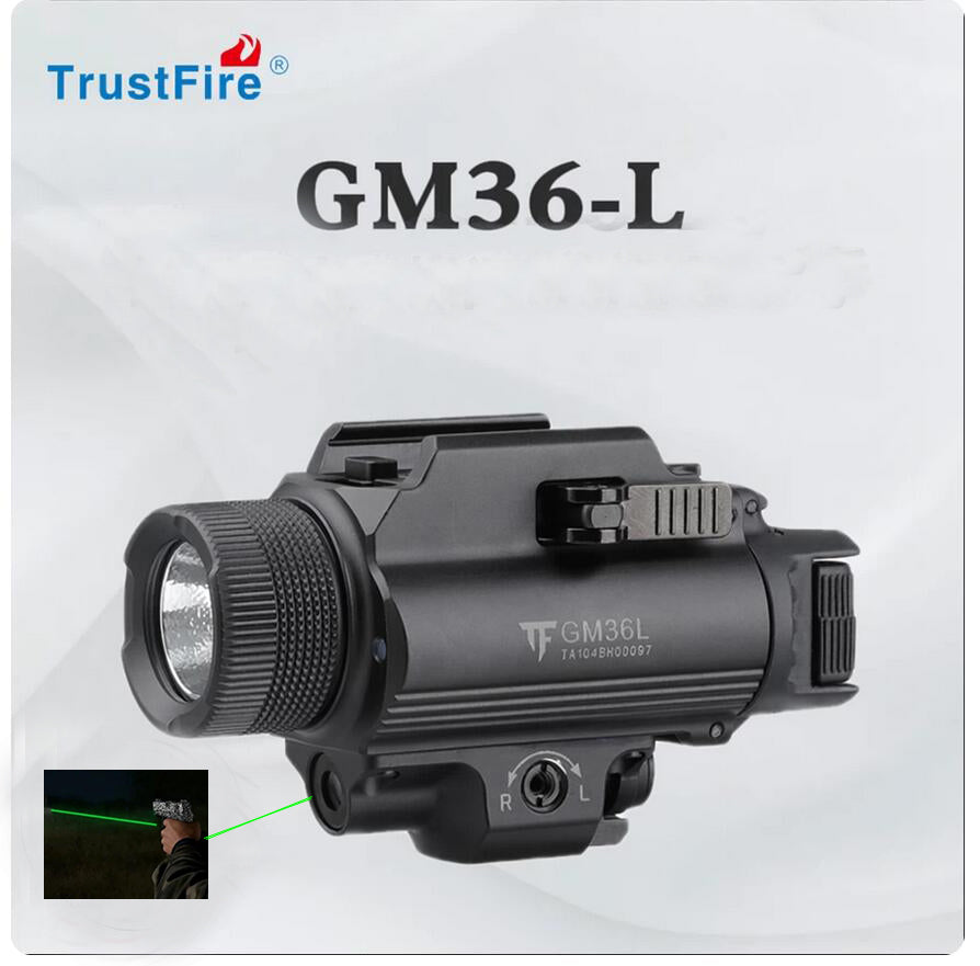 Trustfire GM36L 2 In 1 Green +White Beam 2300 Lumen Tactical Weapon LED Flashlight Mini Hunting Light