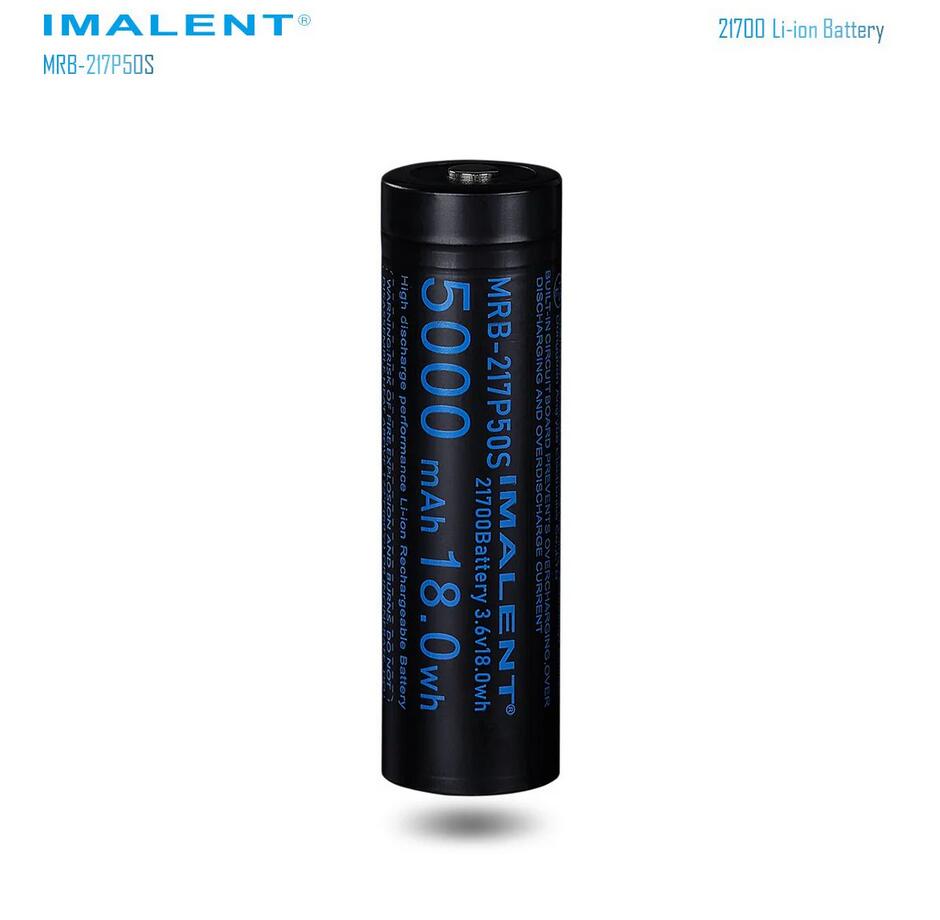 IMALENT MRB-217P50S 21700 5000Mah Battery for HT50 and HT70 Headlamp+ 1pcs Free Flashlight