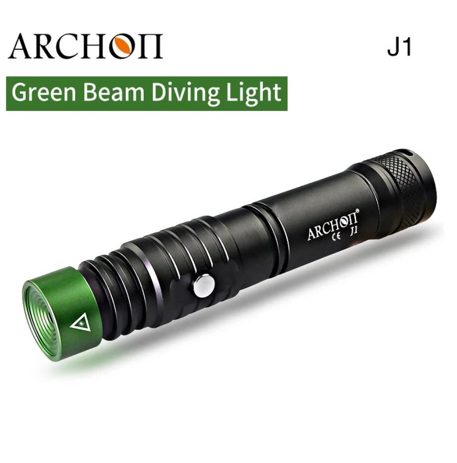 ARCHON J1 Green Beam Dive Coaching 1000meter Range Under Water Long Shot Diving Flashlight
