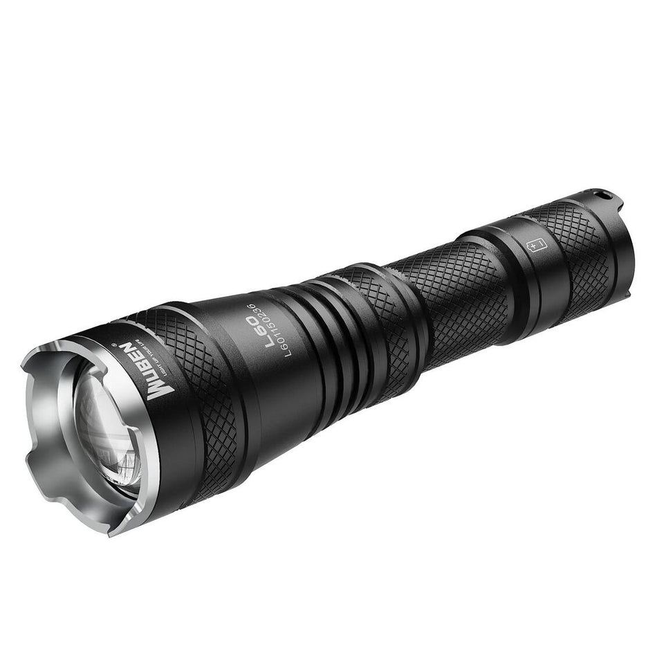 Wuben L60 1200 Lumen 5 Modes Micro USB Rechargeable  Zoomable Flashlight