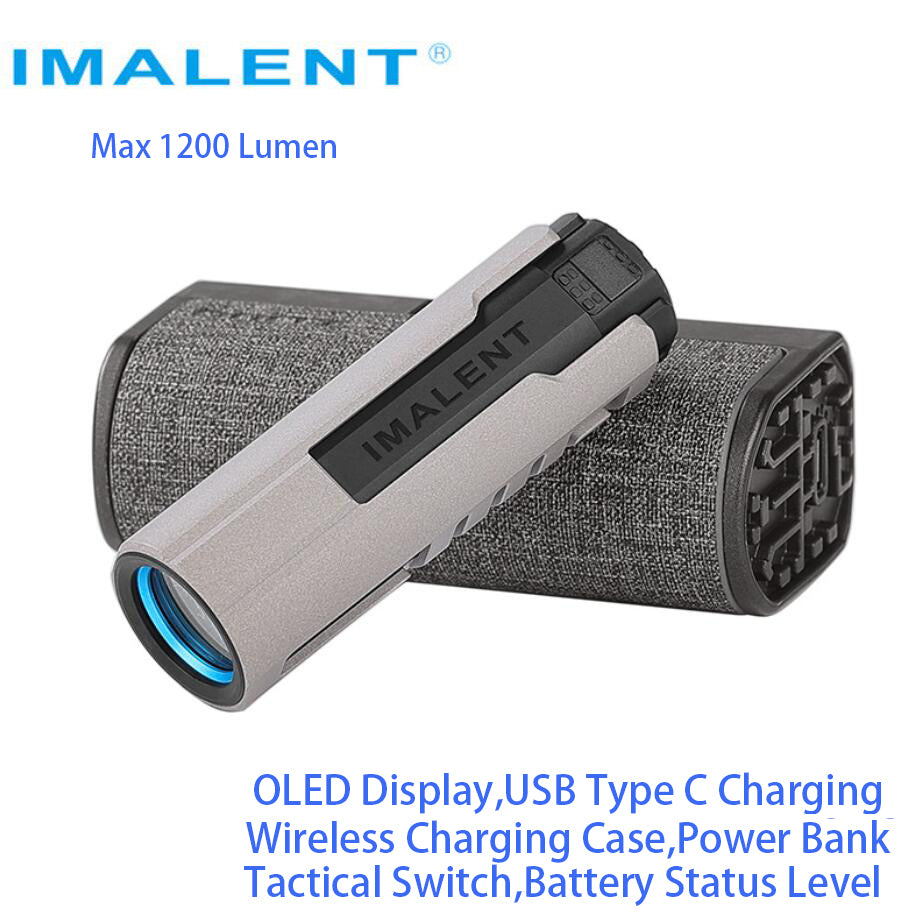 IMALENT LD35 Mini EDC Flashlight 1200 Lumens 328 Meters USB Type-C Rechargeable Torch With Wireless Charging Case