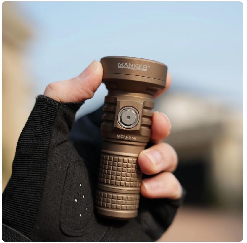 Mankerlight MC13 II SE Pocket Spotlight EDC Flashlight 4500 Lumen 660 Meter USB Type-C Rechargeable(1x 18350/1x 18650)-Sand
