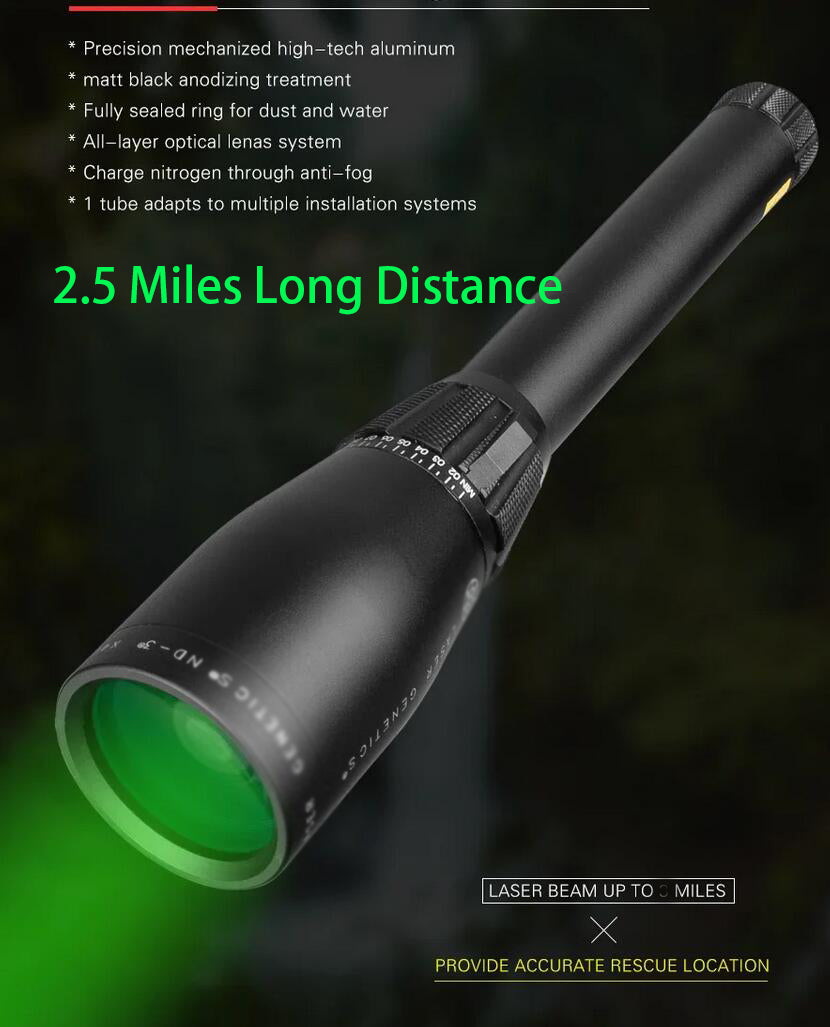 2.5 Miles Long Distance Green Laser Hunting Flashlight Sight Adjustable Beam Collimator