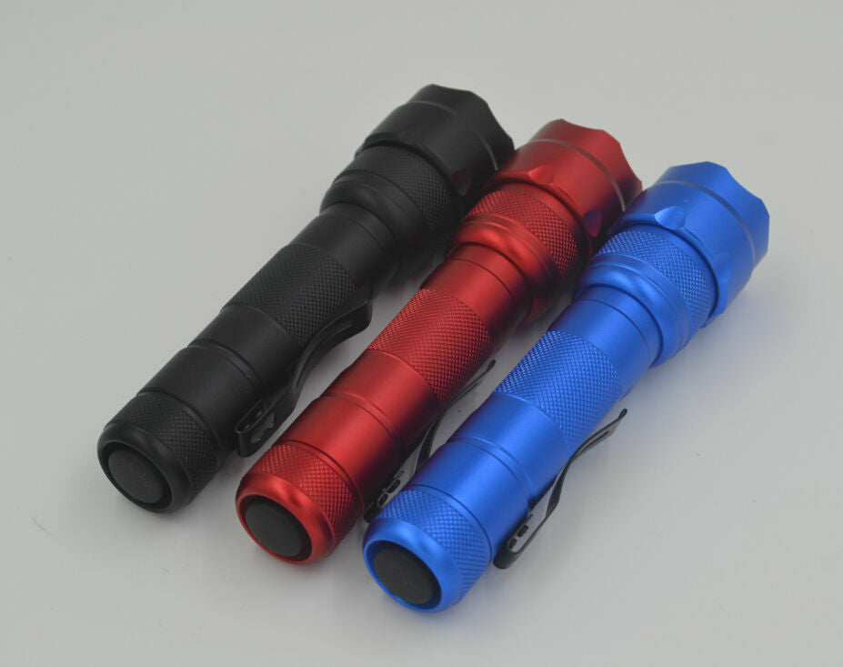 Ultra Fire WF-502B Red Blue Black Single Mode Flashlight 10W 6500K LED 1000 Lumen  (1x 18650 /2x CR123A)