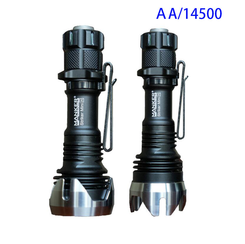 Manker Light Striker 14500 / AA 635 Lumen 430 Meter Long Range EDC Tactical Flashlight