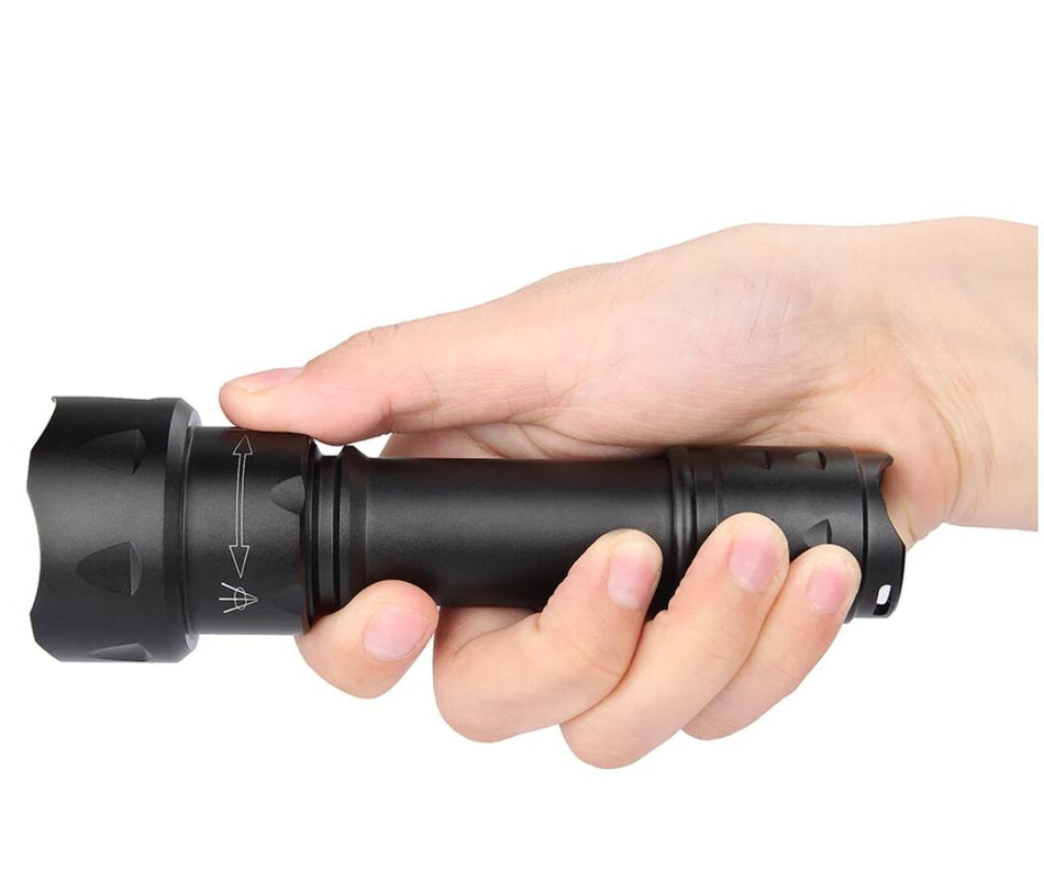 UniqueFire T20 Zoomable Single Mode Flashlight 10W 1000 Lumen LED (1x 18650 )