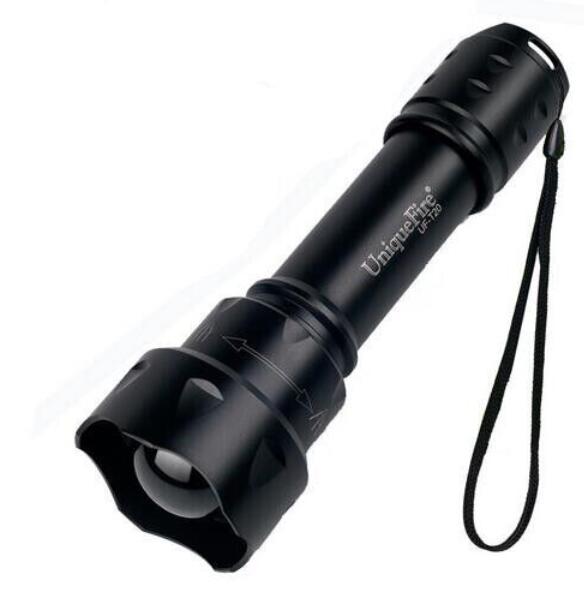 UniqueFire T20 Zoomable Single Mode Flashlight 10W 1000 Lumen LED (1x 18650 )