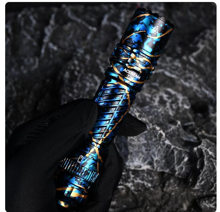 ACE-T37 SFT-90X LED EDC Tactical Flashlight and Duty Torch 4000 Lumens 440 Meters-Blue