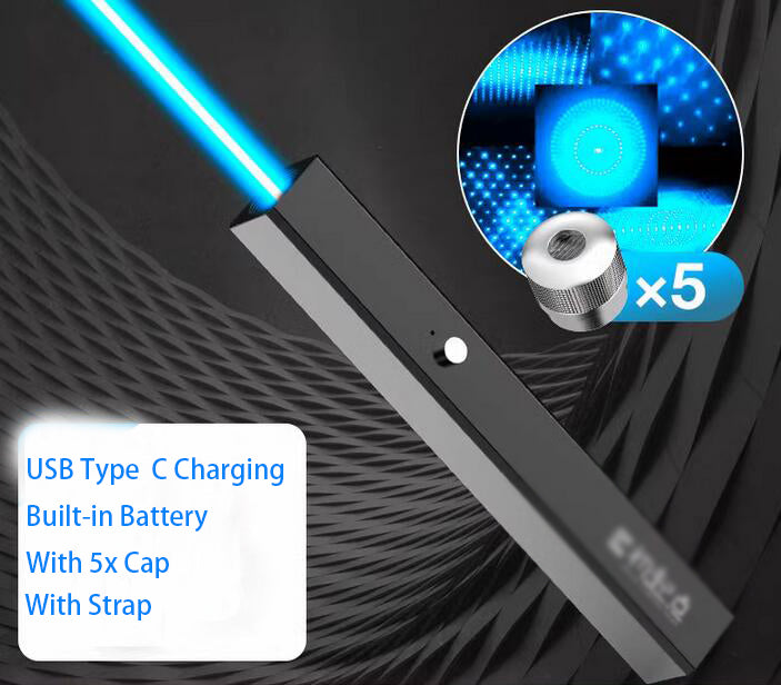 Blue Beam Light Lamp With Sky Star Effect USB Type C Rechargeable Built-in Battery for Teaching Sales Pet