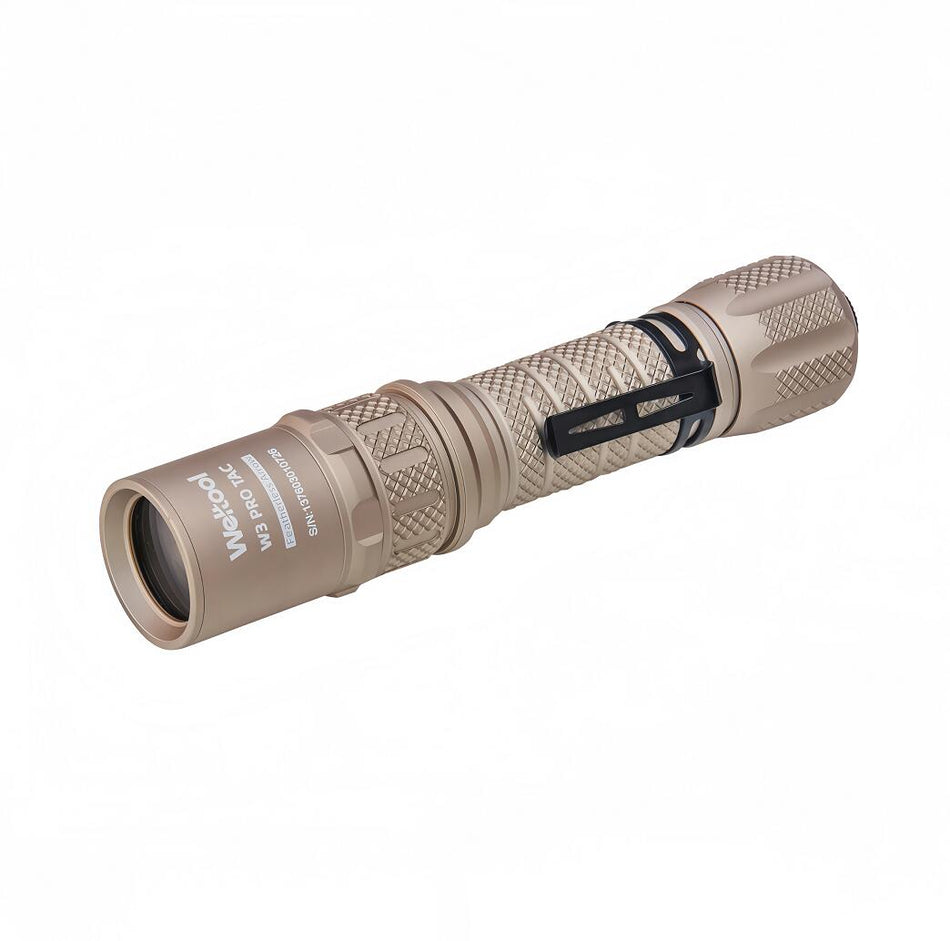 Weltool W3Pro TAC LEP Tactical Flashlight 930 Lumens 1479 Meters FDE