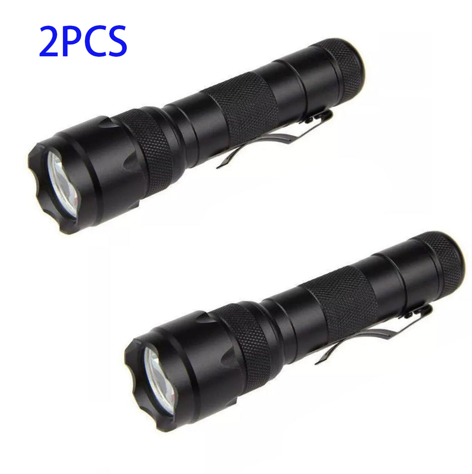 2PCS/Lot Ultra Fire WF-502B Single Mode Duty Flashlight 10W 6500K LED 1000 Lumen Torch (Battery Not Included)
