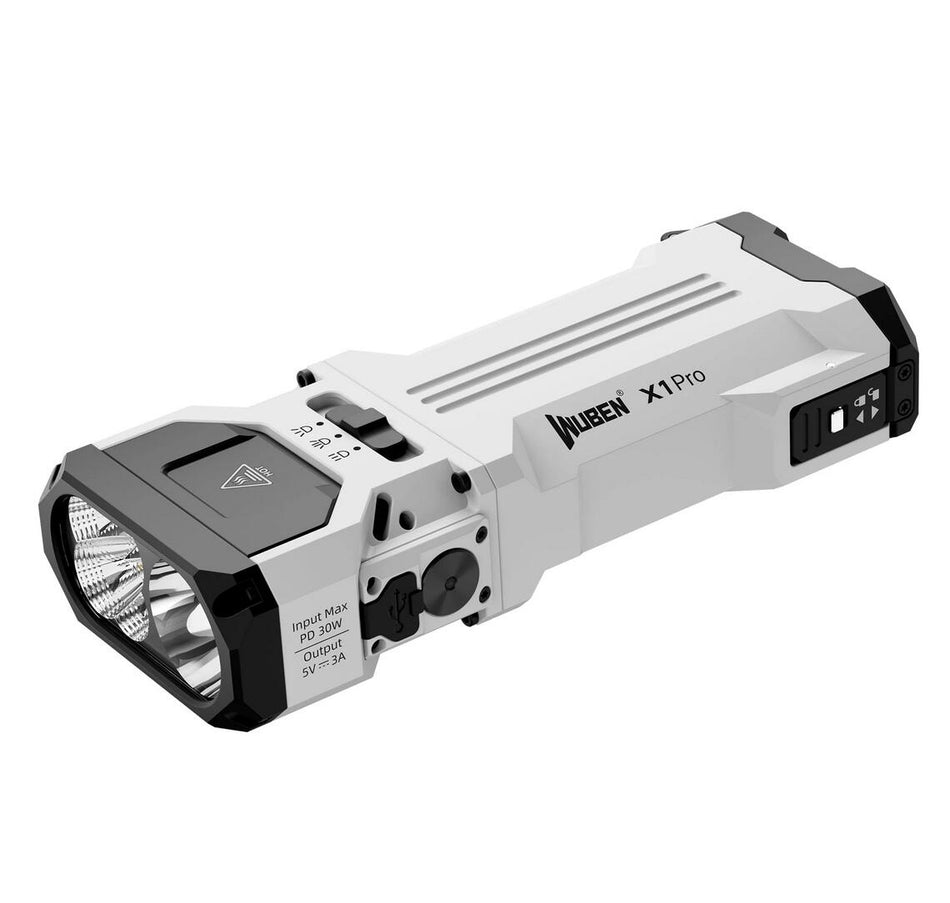 Wuben X1Pro 12300 Lumens Rechargeable EDC Flashlight with Power Bank