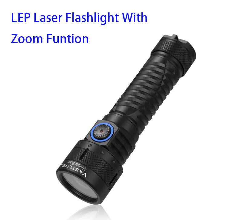 Vastlite Zoom LEP White Laser Flashlight 400 Lumens 1000 Meter Long Range Throw  (1x 21700)