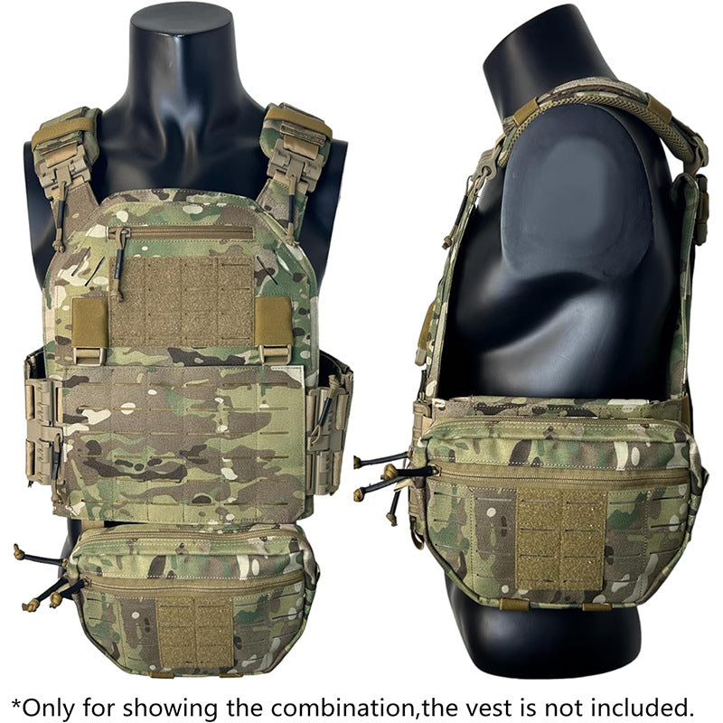 Tactical vest with abdominal bag