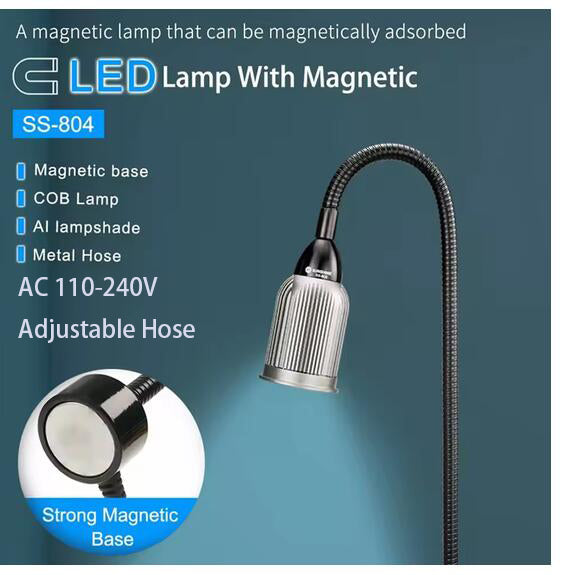 Portable Table Work Lamp 10W COB LED Light with Magnetic Base/Adjustable Hose AC 100-220V For Universal Mobile Phone Repair