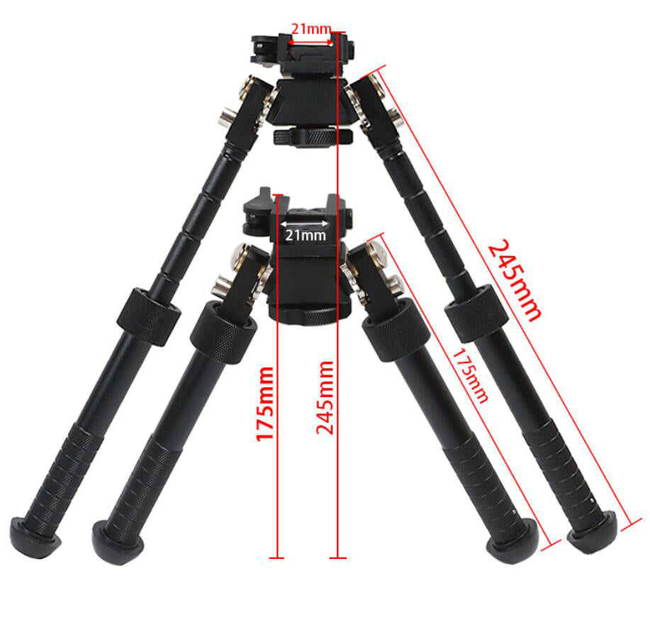 V8 Rifle Bipod Swivel Adjustable 6-9'' QD 20mm Rail Mount Foldable Hunting Bipod