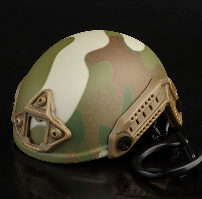Proportional helmet bottle opener keychain